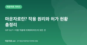 Read more about the article 마운자로란? 터제파타이드의 작용 원리와 국내 허가 현황 총정리