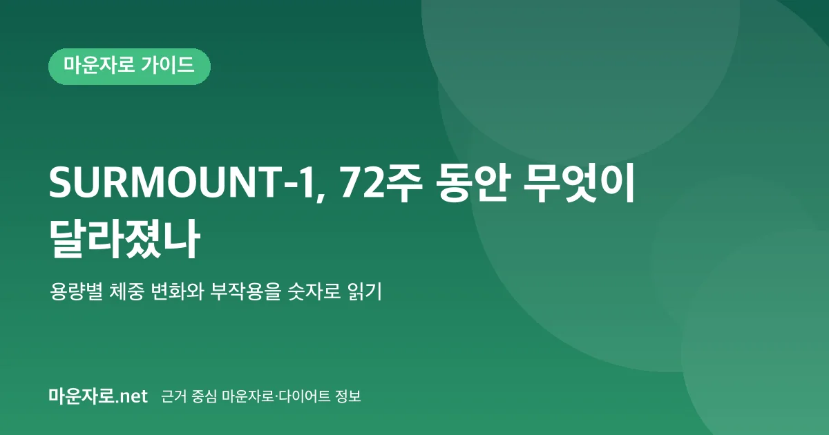 You are currently viewing 마운자로 임상시험 SURMOUNT-1 결과: 72주 동안 체중은 얼마나 줄었나